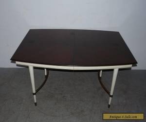 Item Vintage Mid Century Brass & Wood Dining Table Burt England Style 111208 for Sale