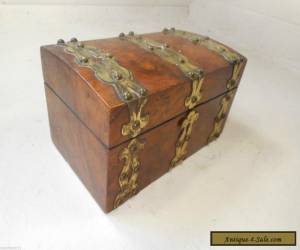 Item Antique Brass Bound Box   ae for Sale